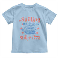 Funny Spilling The Tea Since 1776 Toddler T Shirt Us History Teacher 4th Of July - Wonder Print Shop