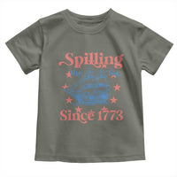 Funny Spilling The Tea Since 1776 Toddler T Shirt Us History Teacher 4th Of July - Wonder Print Shop