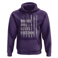 Funny BBQ Brisket Ribs Butts Freedom Hoodie 4th Of July Meat Smoking American Flag - Wonder Print Shop