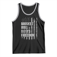 Funny BBQ Brisket Ribs Butts Freedom Tank Top 4th Of July Meat Smoking American Flag - Wonder Print Shop