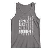 Funny BBQ Brisket Ribs Butts Freedom Tank Top 4th Of July Meat Smoking American Flag - Wonder Print Shop