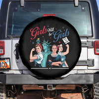 Girl Will be Girls Patriotic Feminist 4th of July Spare Tire Cover