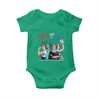 Girl Will be Girls Patriotic Feminist 4th of July Baby Onesie