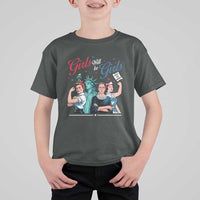 Girl Will be Girls Patriotic Feminist 4th of July T Shirt For Kid