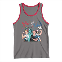 Girl Will be Girls Patriotic Feminist 4th of July Tank Top