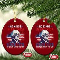 Funny No King In America Since 1776 No One Is Above The Law Ceramic Ornament George Washington - Wonder Print Shop