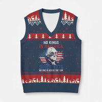 Funny No King In America Since 1776 No One Is Above The Law V-Neck Knit Sweater Vest George Washington - Wonder Print Shop