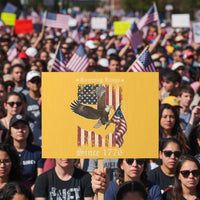 Funny Rejecting Kings Since 1776 Protest Sign Vintage American Flag Bald Eagle - Wonder Print Shop