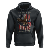 Funny Rejecting Kings Since 1776 Hoodie Vintage American Flag Bald Eagle