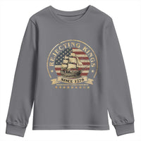 Funny Rejecting Kings Since 1773 Youth Sweatshirt Vintage Patriotic USA