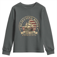 Funny Rejecting Kings Since 1773 Youth Sweatshirt Vintage Patriotic USA