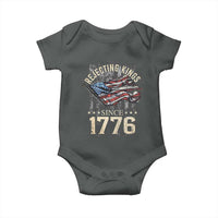 Funny Rejecting Kings Since 1776 Baby Onesie Vintage American Flag