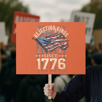 Funny Rejecting Kings Since 1776 Protest Sign Vintage American Flag - Wonder Print Shop