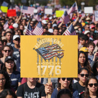 Funny Rejecting Kings Since 1776 Protest Sign Vintage American Flag - Wonder Print Shop