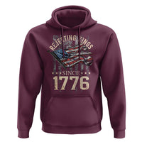 Funny Rejecting Kings Since 1776 Hoodie Vintage American Flag