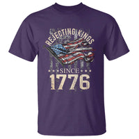 Funny Rejecting Kings Since 1776 T Shirt Vintage American Flag
