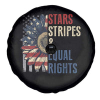 Funny Stars Stripes And Equal Rights Spare Tire Cover 4th Of July Women's Rights Sunflower - Wonder Print Shop