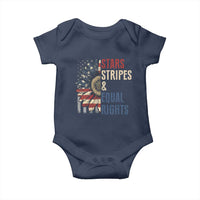 Funny Stars Stripes And Equal Rights Baby Onesie 4th Of July Women's Rights Sunflower - Wonder Print Shop