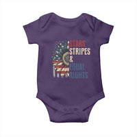 Funny Stars Stripes And Equal Rights Baby Onesie 4th Of July Women's Rights Sunflower - Wonder Print Shop