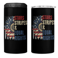 Funny Stars Stripes And Equal Rights 4 in 1 Can Cooler Tumbler 4th Of July Women's Rights Sunflower - Wonder Print Shop