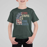 Funny Stars Stripes And Equal Rights T Shirt For Kid 4th Of July Women's Rights Sunflower - Wonder Print Shop