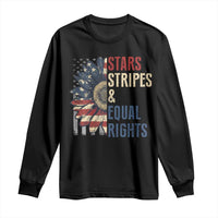 Funny Stars Stripes And Equal Rights Long Sleeve Shirt 4th Of July Women's Rights Sunflower - Wonder Print Shop