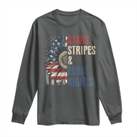 Funny Stars Stripes And Equal Rights Long Sleeve Shirt 4th Of July Women's Rights Sunflower - Wonder Print Shop