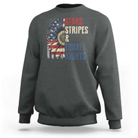 Funny Stars Stripes And Equal Rights Sweatshirt 4th Of July Women's Rights Sunflower - Wonder Print Shop