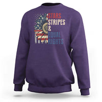 Funny Stars Stripes And Equal Rights Sweatshirt 4th Of July Women's Rights Sunflower - Wonder Print Shop