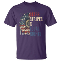 Funny Stars Stripes And Equal Rights T Shirt 4th Of July Women's Rights Sunflower - Wonder Print Shop