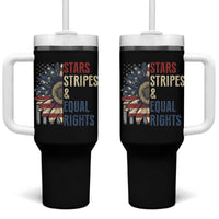 Funny Stars Stripes And Equal Rights Tumbler With Handle 4th Of July Women's Rights Sunflower - Wonder Print Shop