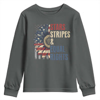 Funny Stars Stripes And Equal Rights Youth Sweatshirt 4th Of July Women's Rights Sunflower - Wonder Print Shop