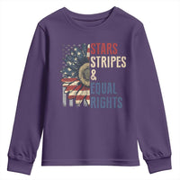 Funny Stars Stripes And Equal Rights Youth Sweatshirt 4th Of July Women's Rights Sunflower - Wonder Print Shop