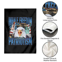 Funny Inhale Freedom Exhale Patriotism Garden Flag American Pride Eagle 4th Of July - Wonder Print Shop