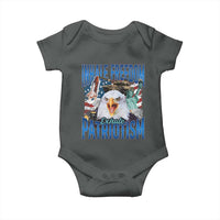 Funny Inhale Freedom Exhale Patriotism Baby Onesie American Pride Eagle 4th Of July - Wonder Print Shop