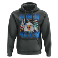 Funny Inhale Freedom Exhale Patriotism Hoodie American Pride Eagle 4th Of July - Wonder Print Shop