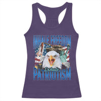Funny Inhale Freedom Exhale Patriotism Racerback Tank Top American Pride Eagle 4th Of July - Wonder Print Shop