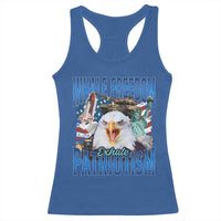 Funny Inhale Freedom Exhale Patriotism Racerback Tank Top American Pride Eagle 4th Of July - Wonder Print Shop