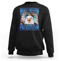 Funny Inhale Freedom Exhale Patriotism Sweatshirt American Pride Eagle 4th Of July - Wonder Print Shop
