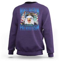 Funny Inhale Freedom Exhale Patriotism Sweatshirt American Pride Eagle 4th Of July - Wonder Print Shop