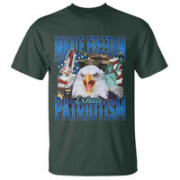 Funny Inhale Freedom Exhale Patriotism T Shirt American Pride Eagle 4th Of July - Wonder Print Shop