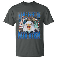 Funny Inhale Freedom Exhale Patriotism T Shirt American Pride Eagle 4th Of July - Wonder Print Shop