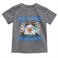 Funny Inhale Freedom Exhale Patriotism Toddler T Shirt American Pride Eagle 4th Of July - Wonder Print Shop