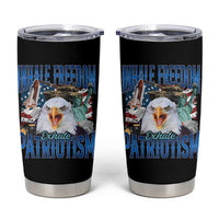 Funny Inhale Freedom Exhale Patriotism Tumbler Cup American Pride Eagle 4th Of July - Wonder Print Shop