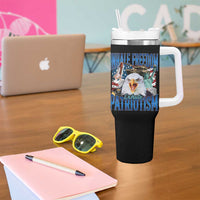 Funny Inhale Freedom Exhale Patriotism Tumbler With Handle American Pride Eagle 4th Of July - Wonder Print Shop