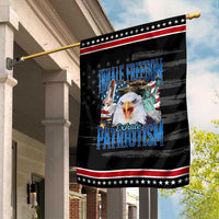 Funny Inhale Freedom Exhale Patriotism Garden Flag American Pride Eagle 4th Of July