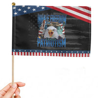 Funny Inhale Freedom Exhale Patriotism Patriotic Handheld Flag American Pride Eagle 4th Of July