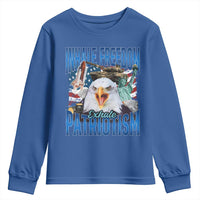 Funny Inhale Freedom Exhale Patriotism Youth Sweatshirt American Pride Eagle 4th Of July - Wonder Print Shop