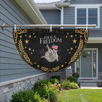 Funny Feral And Free Patriotic Fan Flag 4th of July Raccoon With American Flag