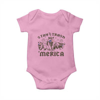 Funny Stay Trash Merica Baby Onesie 4th Of July Racoon Opossum Badger - Wonder Print Shop